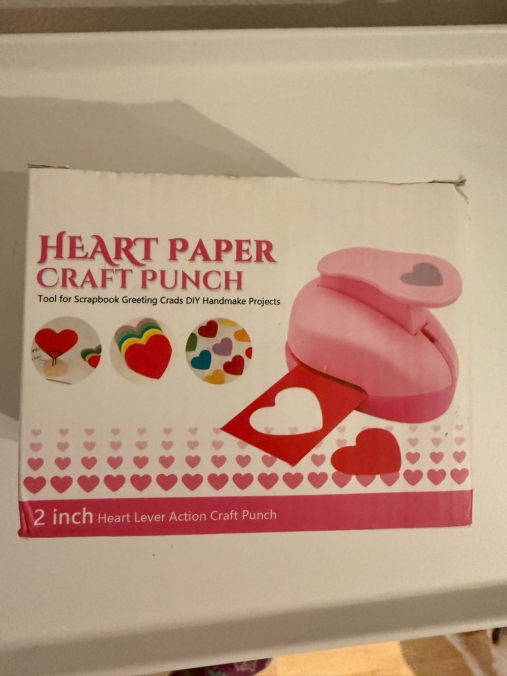 Heart Paper Craft Punch - Pink Heart Shape